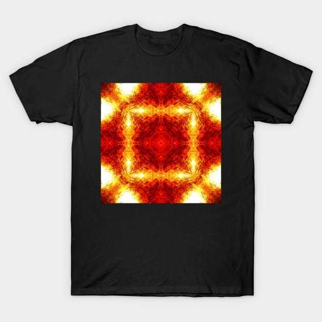 Ominous Red Kaleidoscope pattern (Seamless) 1 T-Shirt by Swabcraft